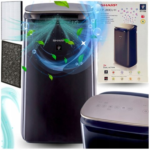Sharp Oczyszczacz Powietrza 2W1 Hepa Xl Z Jonizacją I Auto Trybem 62M²