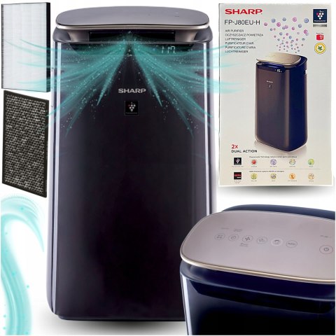 Sharp Oczyszczacz Powietrza 2W1 Hepa Xl Z Jonizacją I Auto Trybem 62M²
