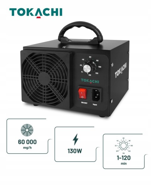 Ozonator Tokachi AirPro, 60 000 mg/h, 130 W, timer 120 min