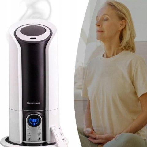 Ultradźwiękowy Nawilżacz 5L Do 35M² Z Jonizacją, Aromaterapią I Pilotem Lcd