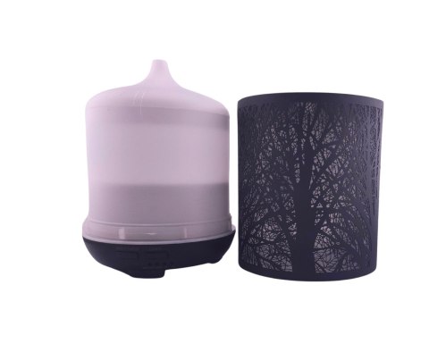 Dyfuzor Ultradźwiękowy Metalowy 300Ml Las 7 Kolorów Led, Olejki Eteryczne