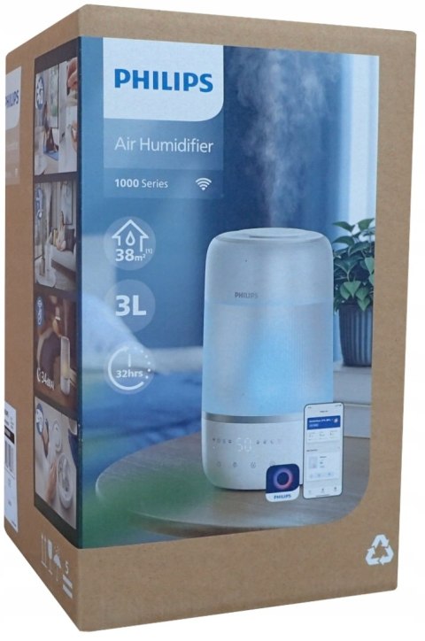 Nawilżacz Philips Hu1509 Ultradźwiękowy 3.0L Aroma I Lampa Nocna Do 38M²