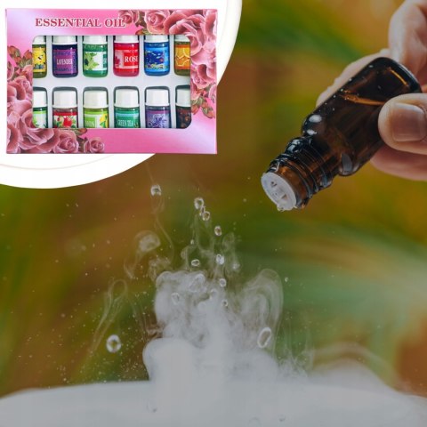 Nawilżacz Powietrza 130Ml Z Aromaterapią, Lampka Led Z Efektem Ognia