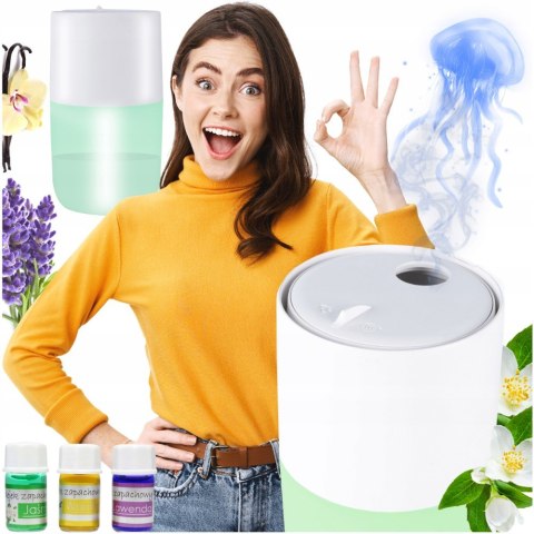 Nawilżacz Powietrza Gotel Rgb 2W1 Z Lampką I Olejkami Aromatycznymi 300Ml
