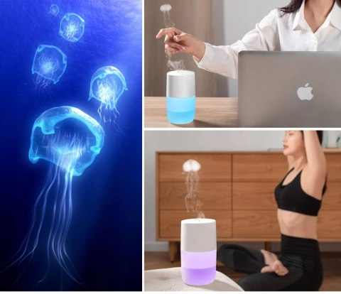 Nawilżacz Powietrza Gotel Rgb 2W1 Z Lampką I Olejkami Aromatycznymi 300Ml