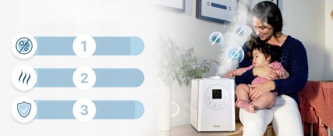 Nawilżacz Powietrza Levoit 6L Top-Fill, Ciepła/Zimna Mgiełka, 70 M2 Smart