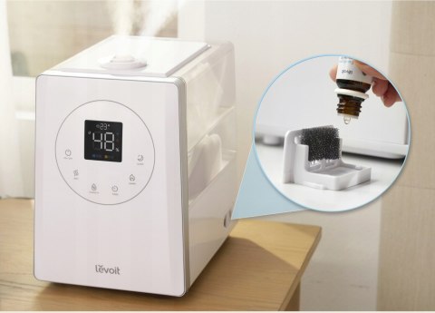 Nawilżacz Powietrza Levoit 6L Top-Fill, Ciepła/Zimna Mgiełka, 70 M2 Smart