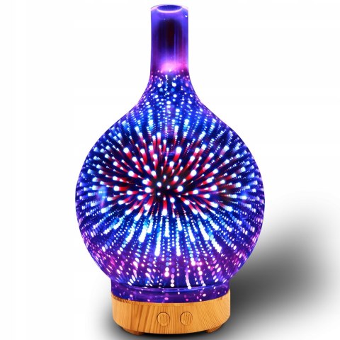 Nawilżacz Powietrza Rgb Aromaterapia, Lampka Nocna, Timer, Czujnik Wody