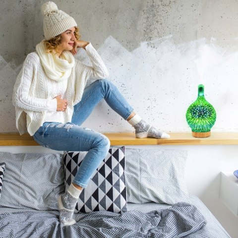 Nawilżacz Powietrza Rgb Aromaterapia, Lampka Nocna, Timer, Czujnik Wody
