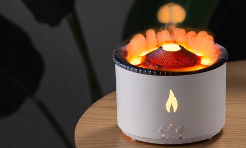 Nawilżacz Powietrza Ultradźwiękowy Aromaterapia Tryb Wulkan I Płomień 300Ml