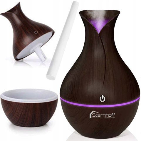 Nawilżacz Ultradźwiękowy 130 Ml Z Dyfuzorem Aromaterapii, Led Rgb, Usb