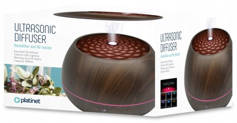Nawilżacz Ultradźwiękowy 1L Z Dyfuzorem, Jonizatorem, Led I Aromaterapią