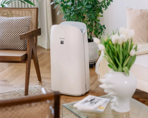 Oczyszczacz Powietrza Sharp Ua-Kcp100e-W Z Nawilżaczem I Jonizacją