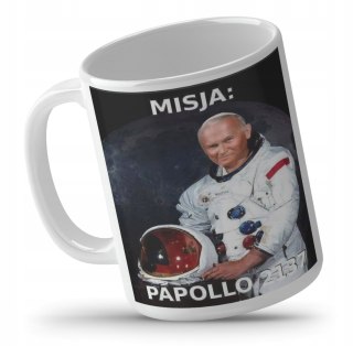 Kubek Ceramiczny 330Ml Z Nadrukiem Papieża - Prezent Misja Papollo 2137