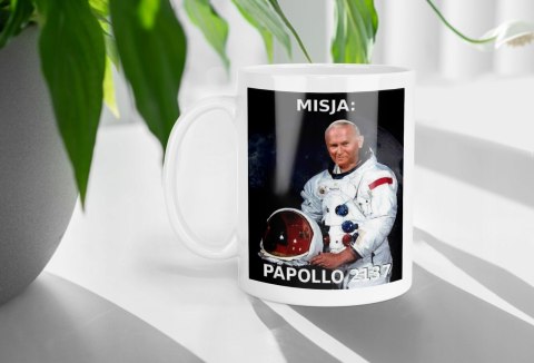 Kubek Ceramiczny 330Ml Z Nadrukiem Papieża - Prezent Misja Papollo 2137