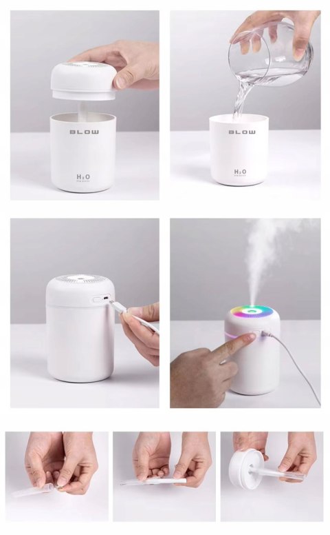 Mini Nawilżacz Powietrza Rgb Dyfuzor Zapachowy Aromaterapia Lampka Nocna