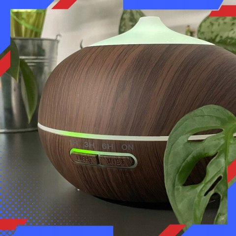 Nawilżacz 4W1 400Ml Led Z Dyfuzorem, Aromaterapią, Jonizacją I Pilotem