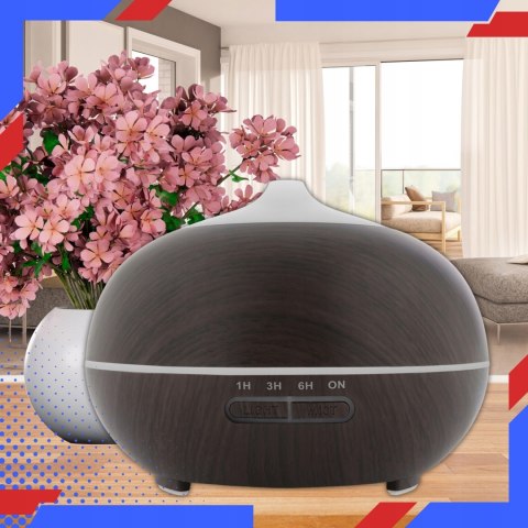 Nawilżacz 4W1 400Ml Led Z Dyfuzorem, Aromaterapią, Jonizacją I Pilotem