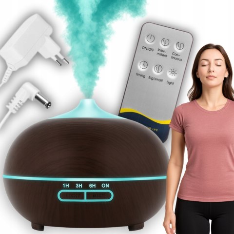 Nawilżacz 4W1 Ultradźwiękowy Jonizator, Aromaterapia, Led, 500Ml Idealny