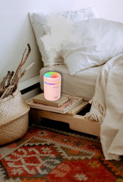Nawilżacz Powietrza, Dyfuzor Aromaterapia I Mini Lampka Rgb 12 Zapachów