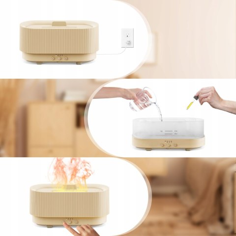 Nawilżacz Powietrza Dyfuzor Zapachowy Ultradźwiękowy Led Usb 300Ml 2/4/6H