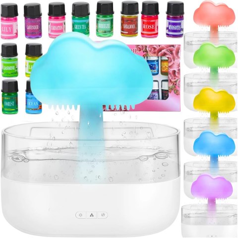 Nawilżacz Powietrza Grzybek 450Ml Z Aromaterapią I Lampką Nocną Led