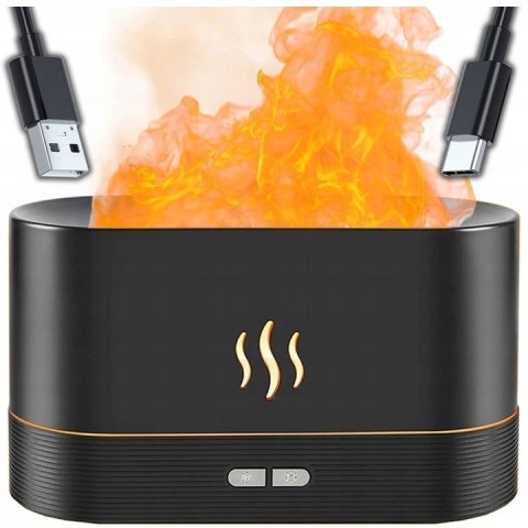 Nawilżacz Powietrza Kominek Led, Lampka Nocna, Aromaterapia, Dyfuzor Usb