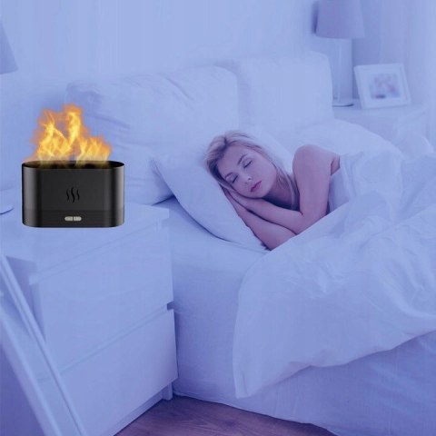 Nawilżacz Powietrza Kominek Led, Lampka Nocna, Aromaterapia, Dyfuzor Usb