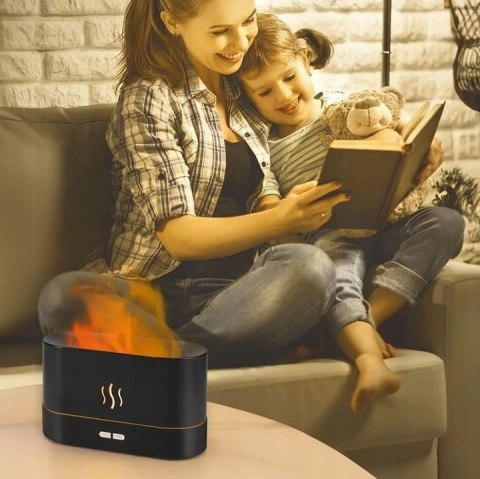 Nawilżacz Powietrza Kominek Led, Lampka Nocna, Aromaterapia, Dyfuzor Usb