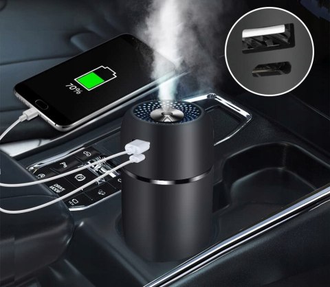 Nawilżacz Ultradźwiękowy 200Ml Usb Jonizacja Led Cichy Do Domu I Samochodu