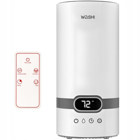 Nawilżacz ultradźwiękowy Weishi 4 l, 300 ml/h, pilot, aromaterapia