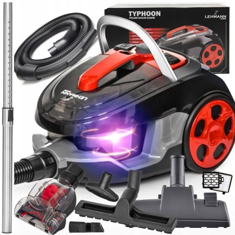 Odkurzacz Bezworkowy Lehmann Typhoon 4000W Cyklonowy Hepa Z Turboszczotką