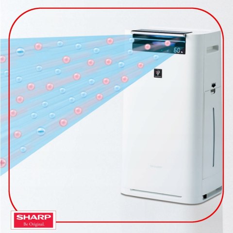 Sharp Kc-G60euw Ojczyszczacz/Nawilżacz Inteligentny, Jonizacja Hepa 408M³/H