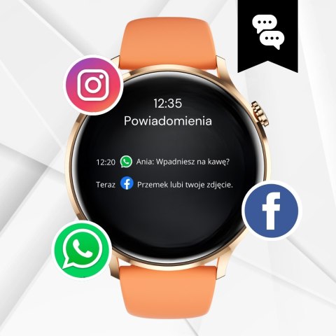 Smartwatch Vess Qs40 Damski Ze Sportowymi Trybami I Monitorowaniem Zdrowia