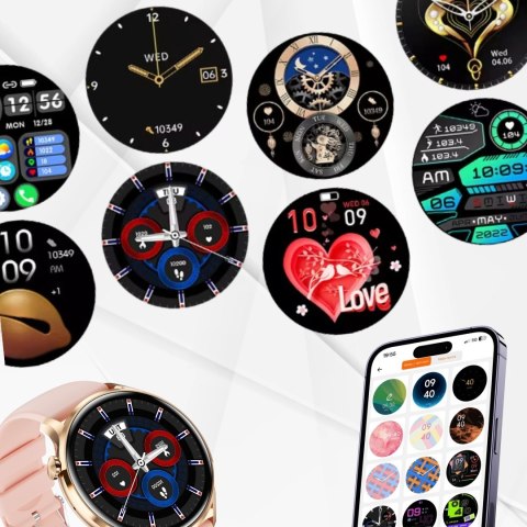 Smartwatch Vess Qs40 Damski Ze Sportowymi Trybami I Monitorowaniem Zdrowia
