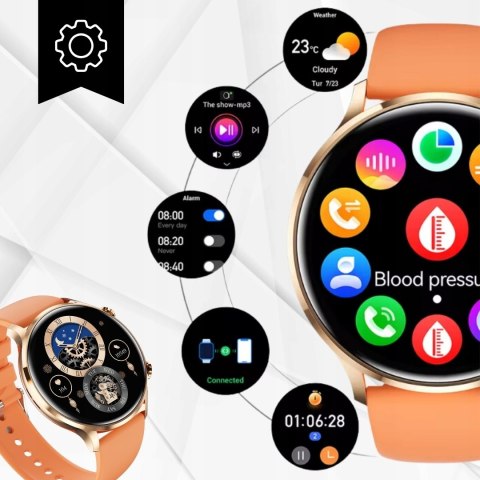 Smartwatch Vess Qs40 Damski Ze Sportowymi Trybami I Monitorowaniem Zdrowia
