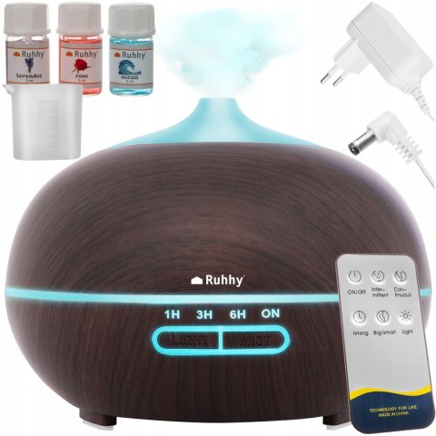 Ultradźwiękowy Nawilżacz Powietrza, Dyfuzor, Jonizator, Led, Aroma Pilot