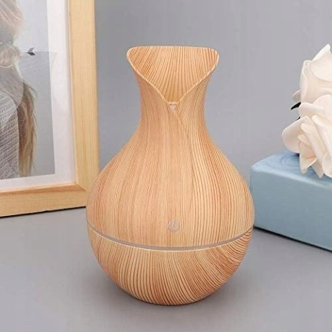 Ultradźwiękowy Nawilżacz Powietrza I Aromadyfuzor 2W1 Usb 130Ml Brązowy
