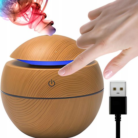 Ultradźwiękowy Nawilżacz Powietrza Z Dyfuzorem I Aromaterapią Usb 200Ml Led