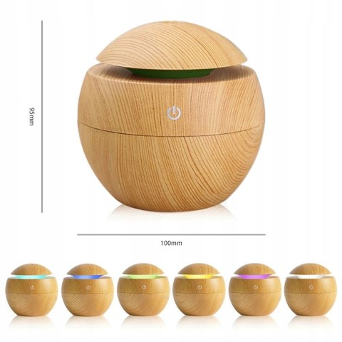 Ultradźwiękowy Nawilżacz Powietrza Z Dyfuzorem I Aromaterapią Usb 200Ml Led