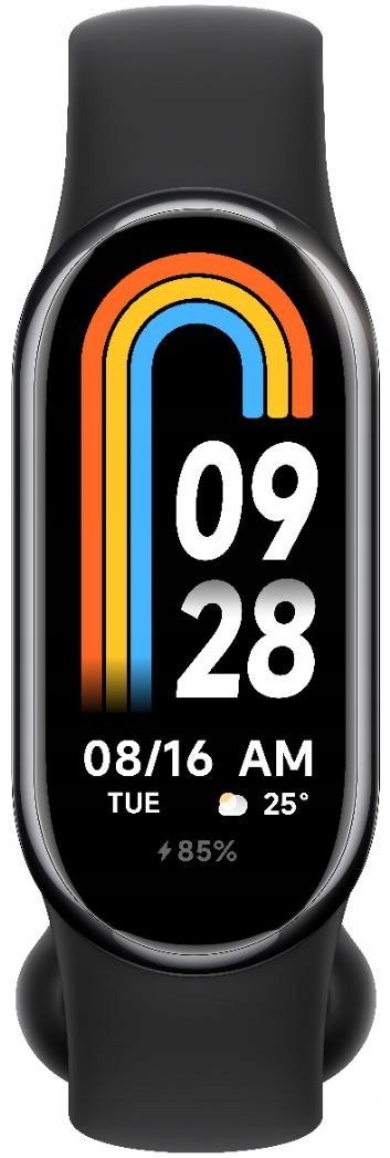 Xiaomi Smart Band 8 Czarny, Amoled 1,62 5 Atm, Licznik Kalorii, Serca