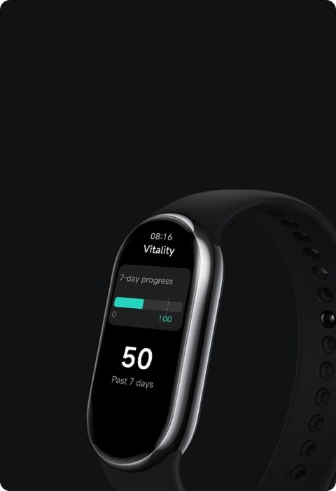 Xiaomi Smart Band 8 Czarny, Amoled 1,62 5 Atm, Licznik Kalorii, Serca