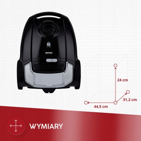 Odkurzacz Workowy Mpm Mod-54 850W 3,5L Filtr Hepa I Zwijacz Przewodu Domu
