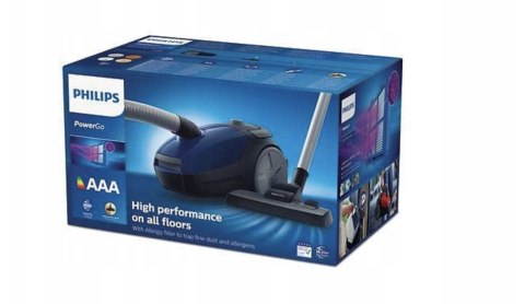 Odkurzacz Workowy Philips 900W Cyklonowy Filtr Hepa, Długi Kabel, Cichy