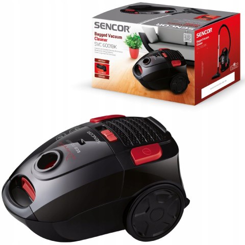 Odkurzacz Workowy Sencor Svc 6001Bk 700W Hepa E12, Rura Xxl, Wskaznik Worka