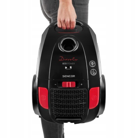 Odkurzacz Workowy Sencor Svc 6001Bk 700W Hepa E12, Rura Xxl, Wskaznik Worka