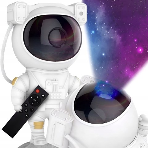 Lampka Nocna Projektor Gwiazd Astronauta Rzutnik Dla Dzieci Laser + Pilot
