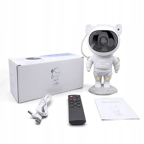 Lampka Nocna Projektor Gwiazd Astronauta Rzutnik Dla Dzieci Laser + Pilot