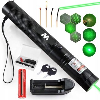 Laser Ultra Wskaźnik Laserowy Akumulator Ładowarka 4W1zielony Mocny 90000W