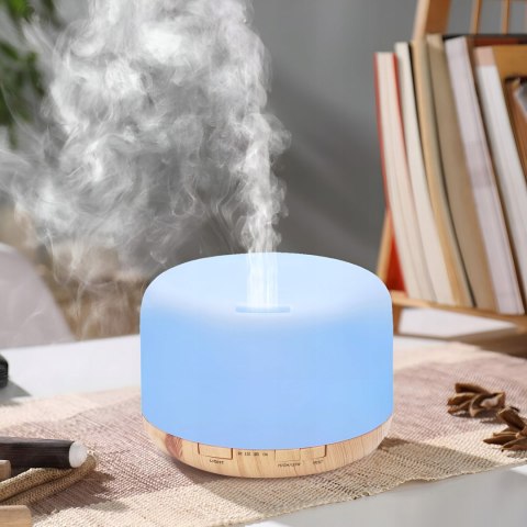 Nawilżacz Powietrza 500Ml 12W Z Pilotem, Lampka Nocna, Aromaterapia, Rgb
